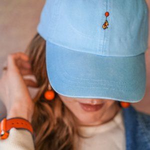 WINNIE THE POOH EMBROIDERED RED BALLOON DAD CAP